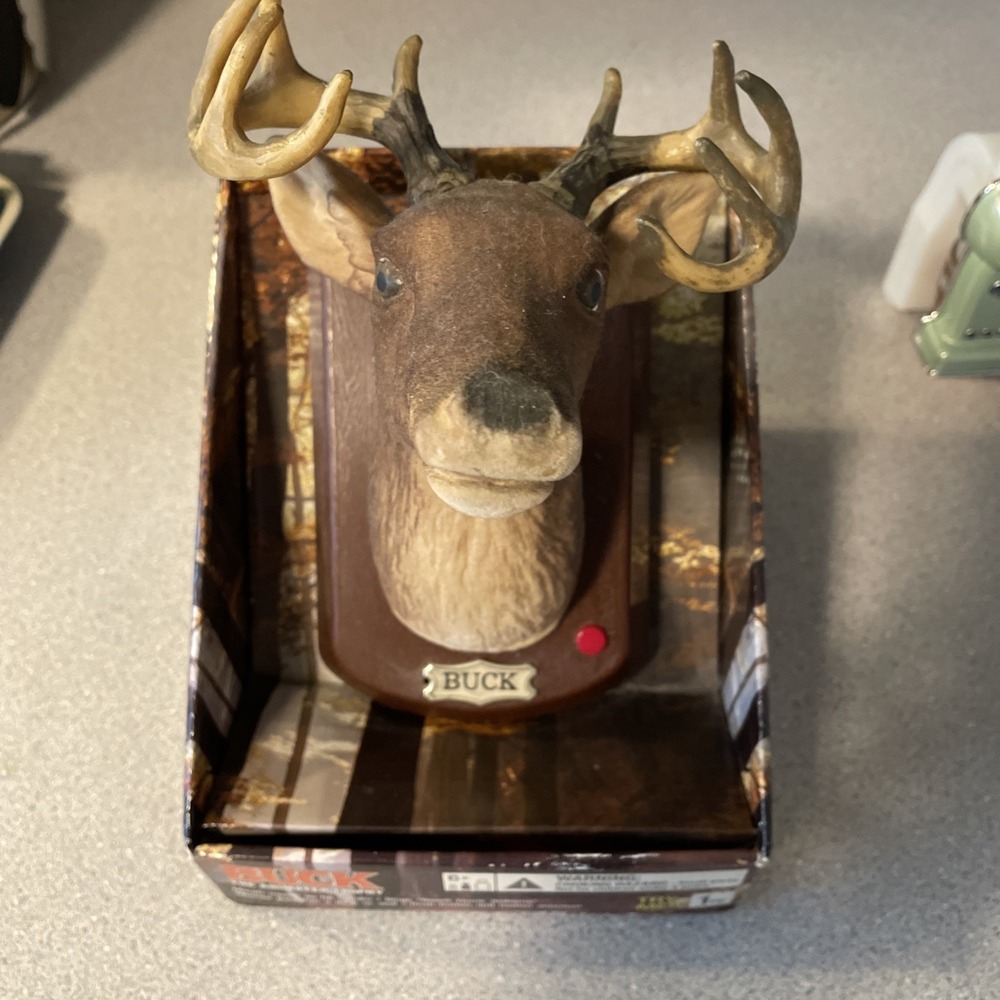 2009 Gemmy Buck The Animated Trophy Wall Mounted Singing Talking Deer Rare! - Picture 7 of 7